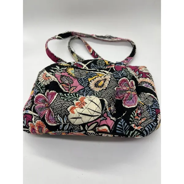 Vera Bradley Shoulder Bag Womens Medium Multicolor Quilted Floral Zip Pockets - Image 4