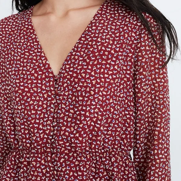 Madewell retro ditsy floral blouse boho button front long sleeve top - Image 5