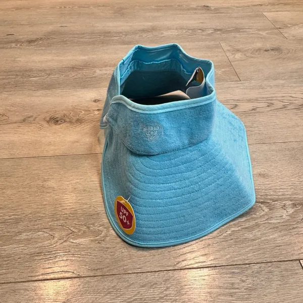 Banana Boat UPF 50+‎ Blue Terry Cloth Visor Hat One Size Adjust Sun Protection - Image 8