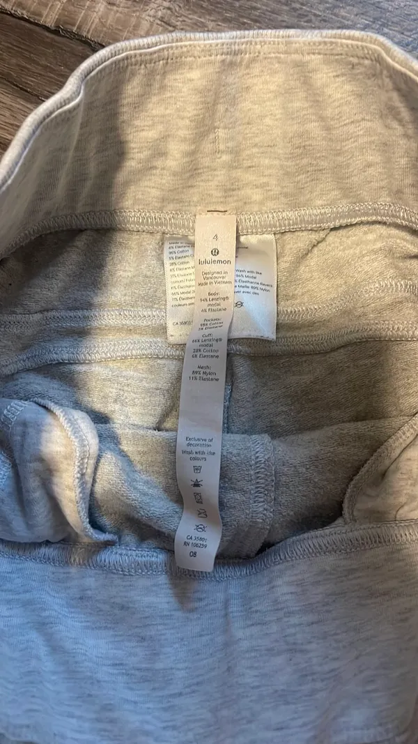 Lululemon Gray Full-Length Joggers size 4 - Image 2