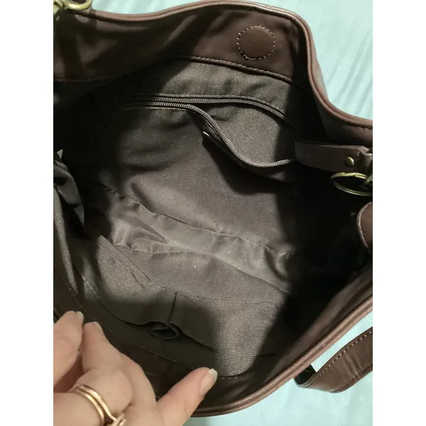 Frye and Co Brown Hobo Bag Purse Crossbody Shoulder Bag Everyday Casual - Image 3