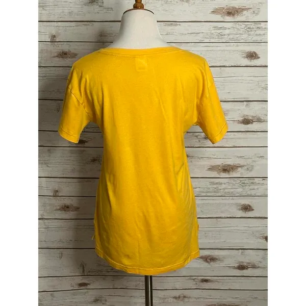 Victoria's Secret PINK yellow V-neck oversized boyfriend T-shirt Size XS - Image 5