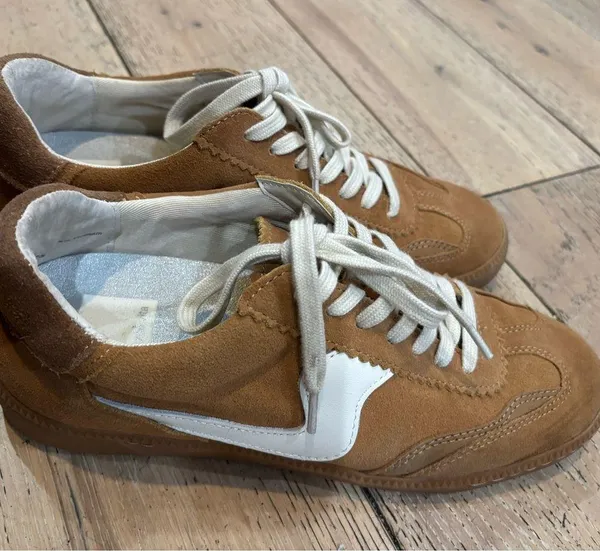 Dolce Vita Suede Sneakers Tan Size 7.5 - Image 5