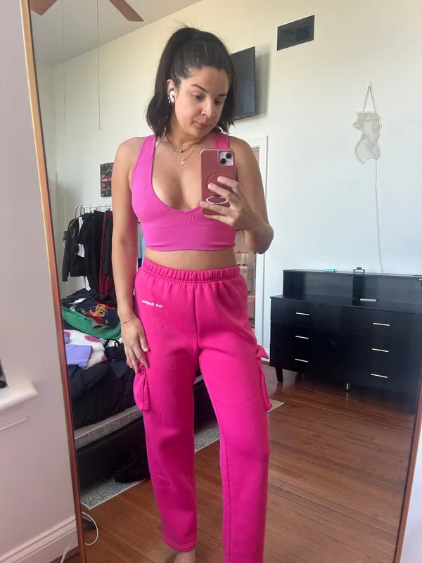 SheIn Pink cargo sweatpants - Image 2