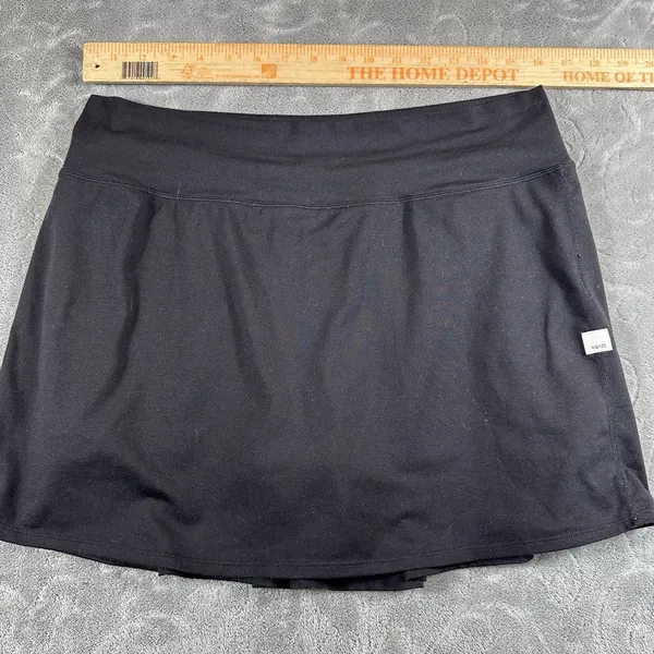 Vuori Womens Large Volley Skirt Black Athletic Tennis Pickleball Skort Pleated - Image 8