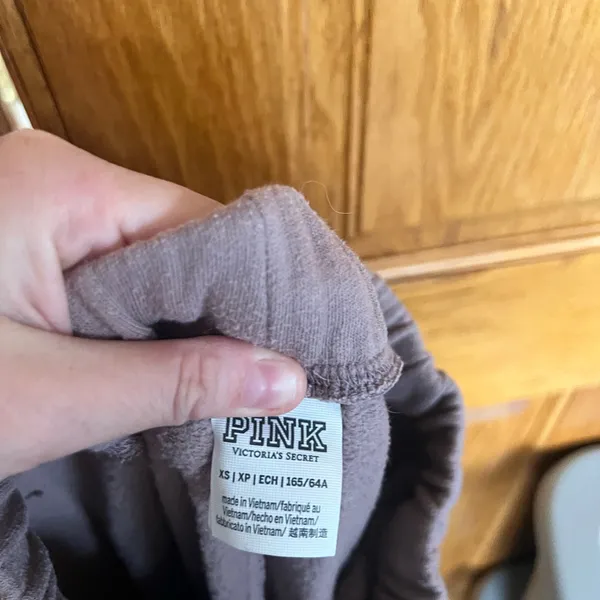 VS | PINK - Everyday Lounge Mauve Drawstring Joggers with Side Logo - Image 2