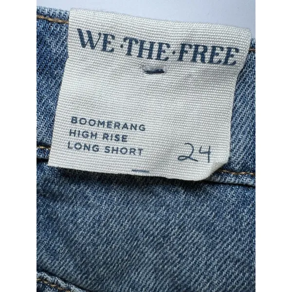 We The Free Boomerang High Rise Bermuda Denim Shorts Women’s Size 24 Blue - Image 4
