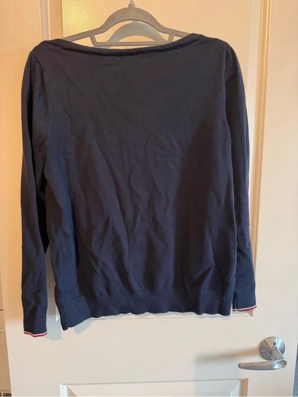 Tommy Hilfiger Navy Boatneck Long-Sleeve Pullover - Image 4