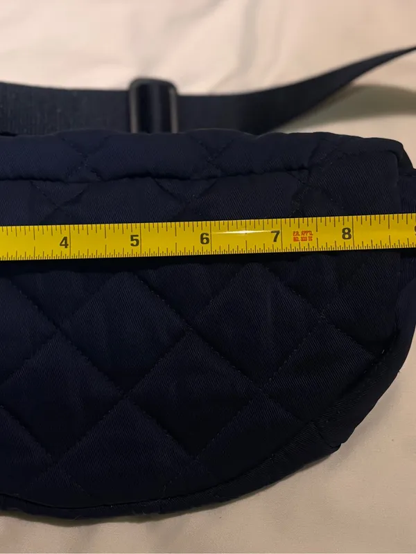 Vera Bradley Quilted Navy Blue Belt Bag Fanny Pack Crossbody - Image 6