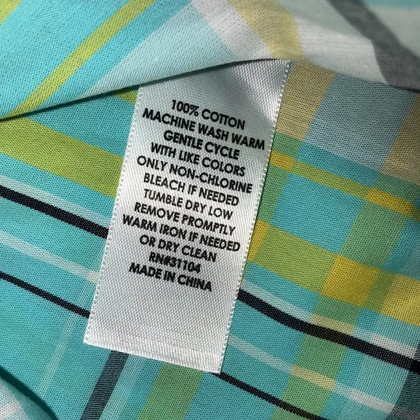 Crown & Ivy medium off shoulder plaid cotton top - Image 6