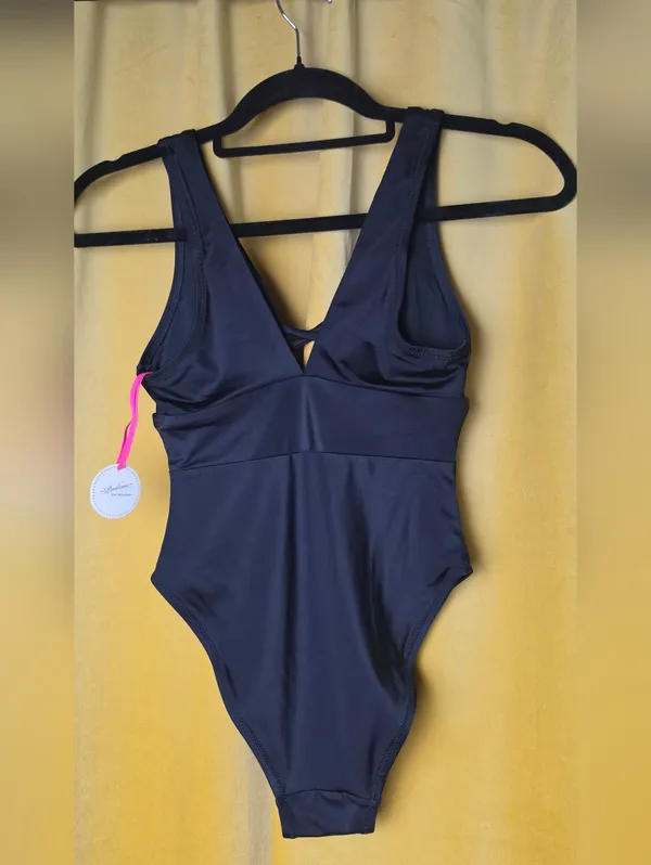 Padma X Bare NecessitiesFemme Plunge One-Piece - Black - Image 4