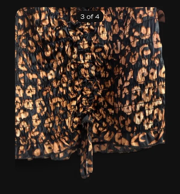 Cheetah print crop blouse silky - Image 3