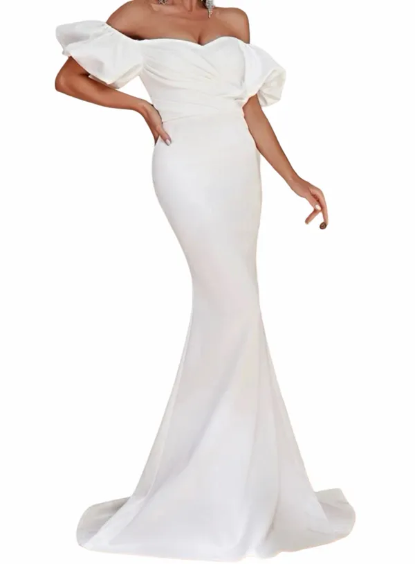Boutique White Off-The-Shoulder Prom/Formal Dress Maxi - Image 6