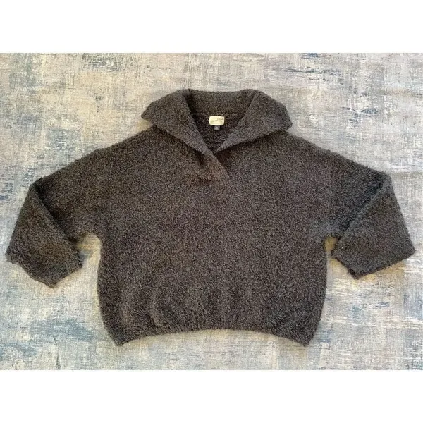 Universal Thread Dark Charcoal Gray Split Neck Lounge Pullover Sweater XXL - Image 2