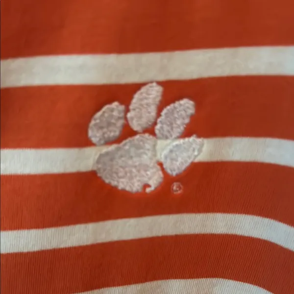Cutter and Buck Clemson Orange and White Striped 3/4 Sleeve Top M PRICE DROP!!! - Image 3