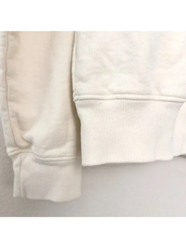NEW Sporty & Rich Fitness Group Crewneck Sweatshirt M Off White Fleece Oversized - Image 13