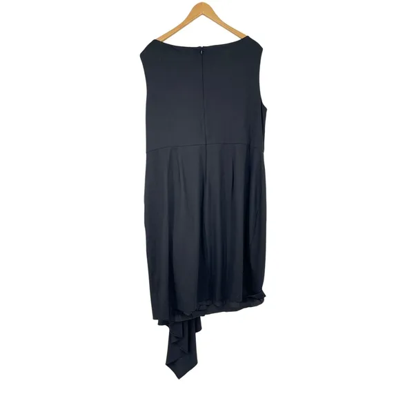 MAYES NYC Sleeveless Draped Black Dress‎ Size 18 Little Black Dress - Image 3