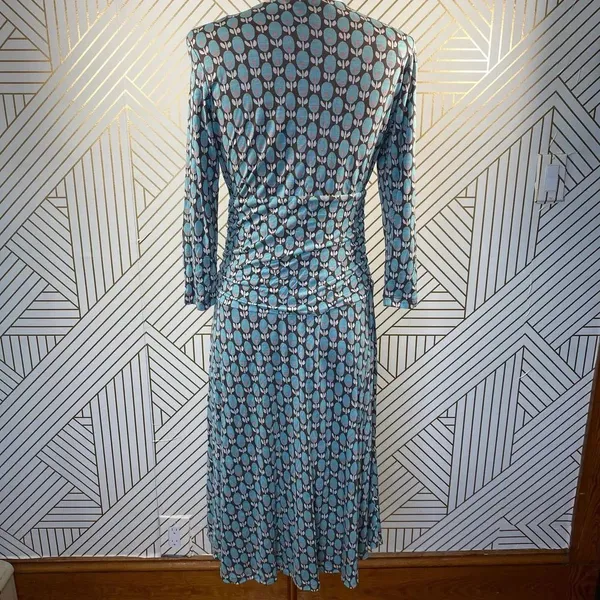 Boden‎ Jersey Floral Faux Wrap V-Neck Dress WH148 - Image 9