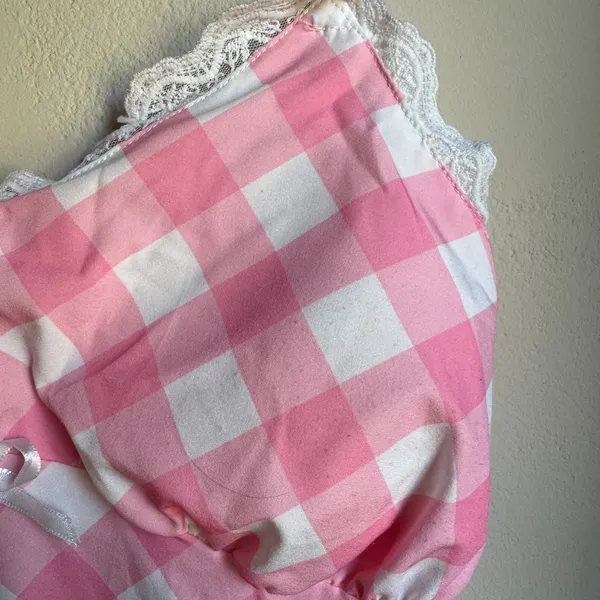 Pink Gingham Mini Dress Size 2 - Image 2