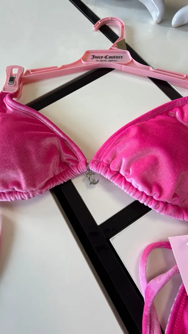 ✨ juicy couture pink velvet bikini set size l nwt 💖 - Image 8