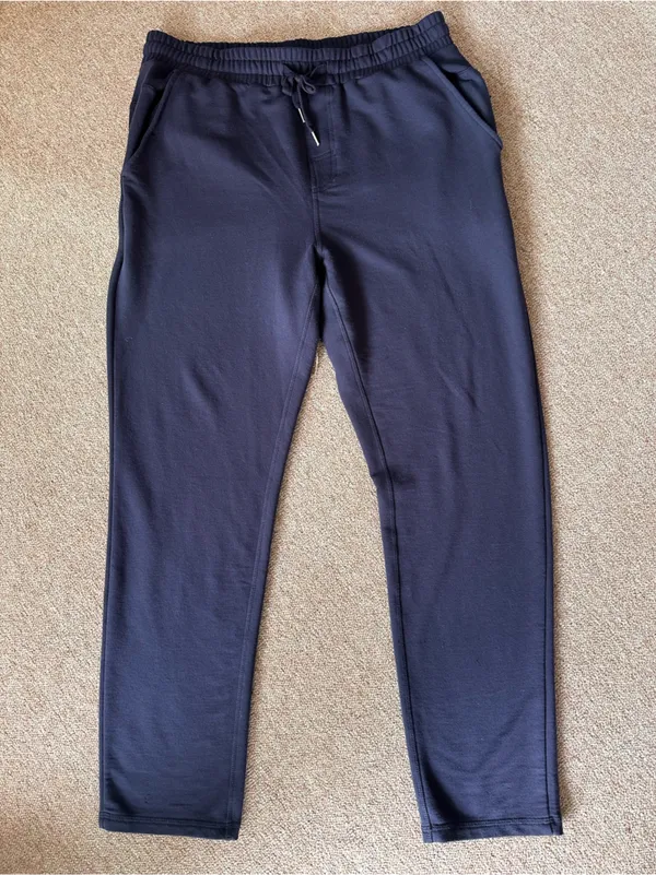 Quince Supersoft Fleece Sweatpants Navy Size L Tencel Modal Jogger Lounge - Image 10
