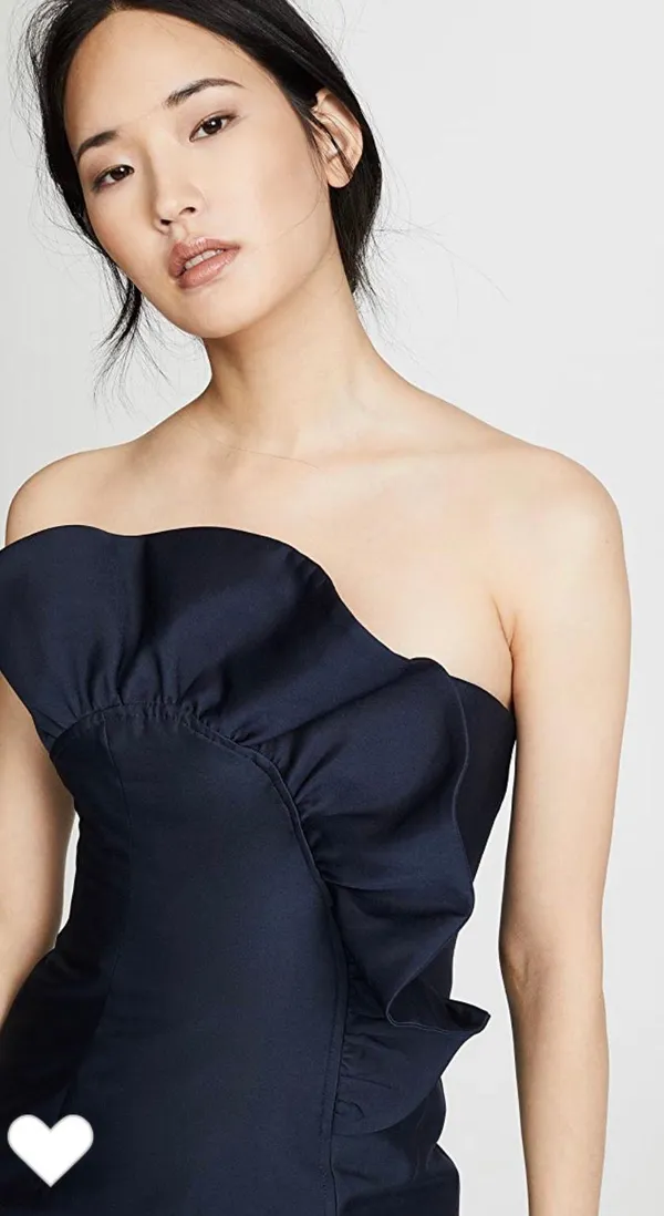 Keepsake Navy Ruffle Midi Dress - Image 3