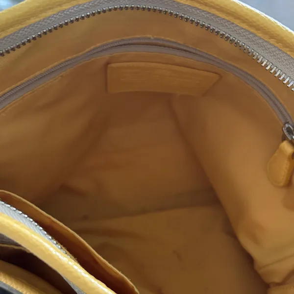 Coach Beige Crossbody Bag with Yellow Trim - Image 4