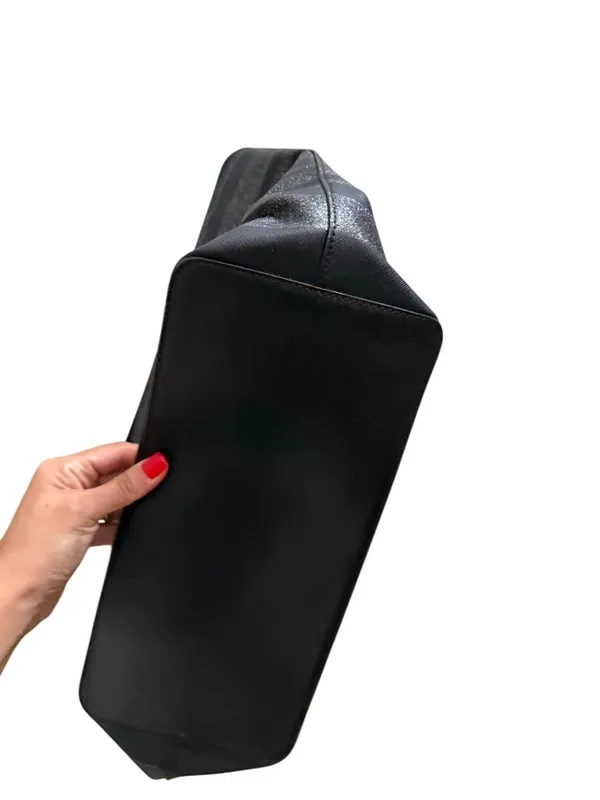 KATE SPADE Black Silver Saffiano Leather Glitter Tote Bag - Image 6