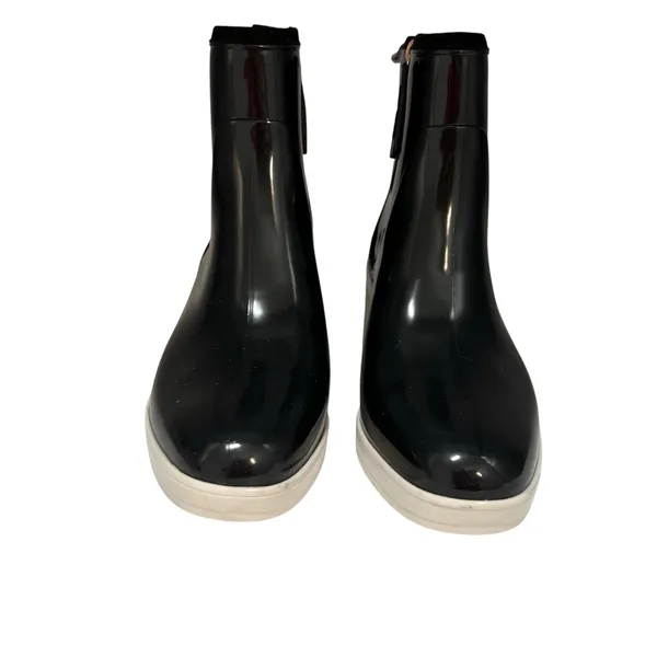 Kate Spade New York Womens Size‎ 6 Puddle Rain Boots Black White 2.5" Heel NWOT - Image 6
