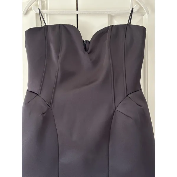 Zara Strapless Black Mini Dress Large New With Tags - Image 4