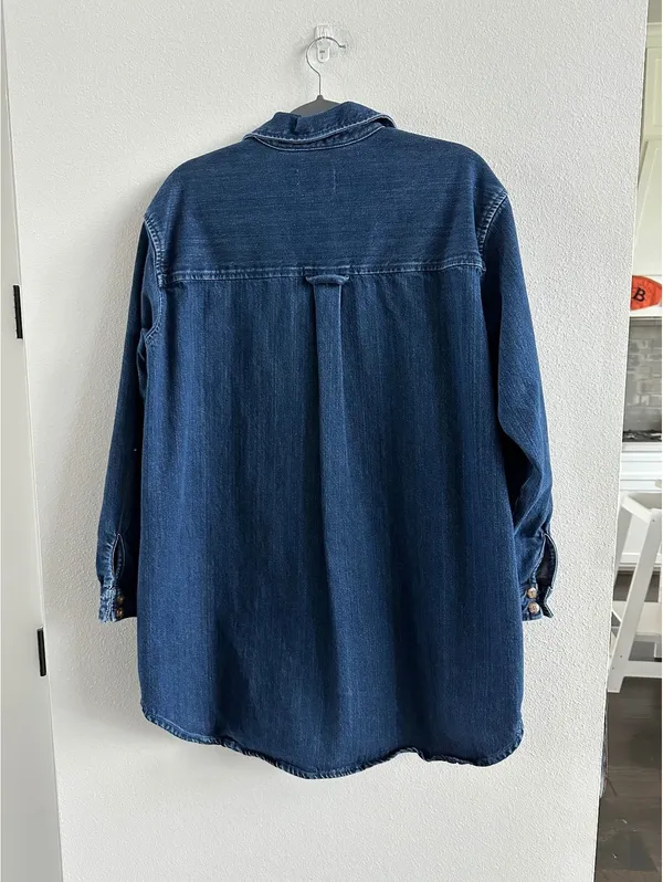 Sezane Sofie Denim Button Down Dress  Size 36 - Image 4
