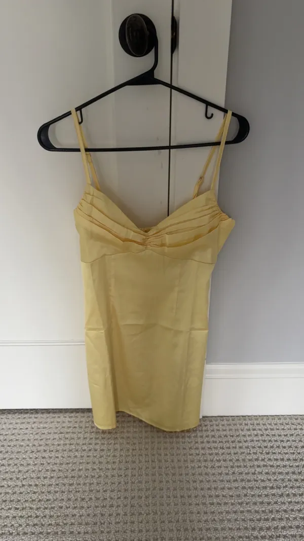Beginning Boutique Honey Mini Dress Yellow - Image 3