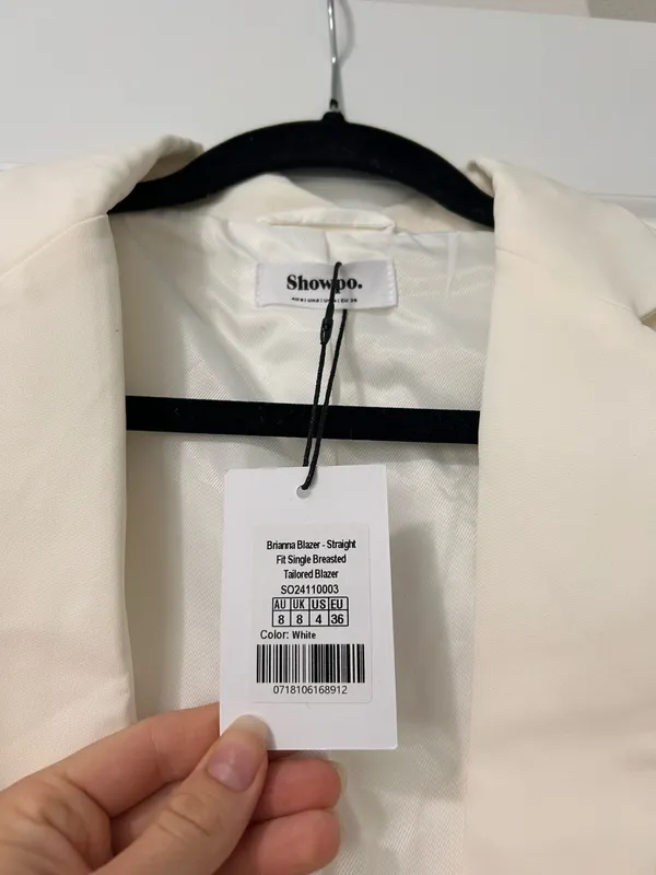 New Showpo Brianna Blazer Single Breasted Tailored Blazer Size Small MSRP $129 - Image 2