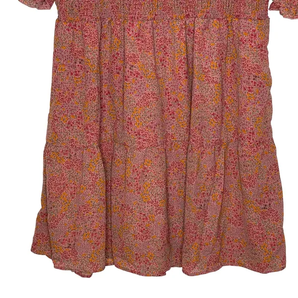 NEW‎ Wild Fable Pink Floral Smocked Dress Plus Size 1X Short Sleeve NWT - Image 5