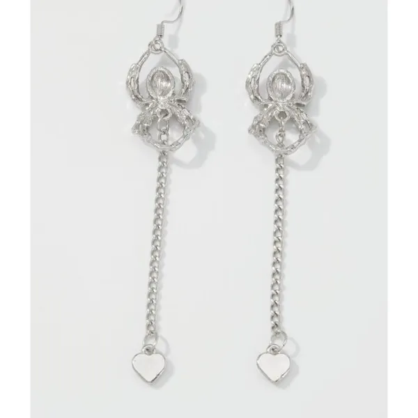 NEW!! Spider Spooky Halloween Drop Earrings Dangling Hearts‎ Scary Whimsygoth - Image 4