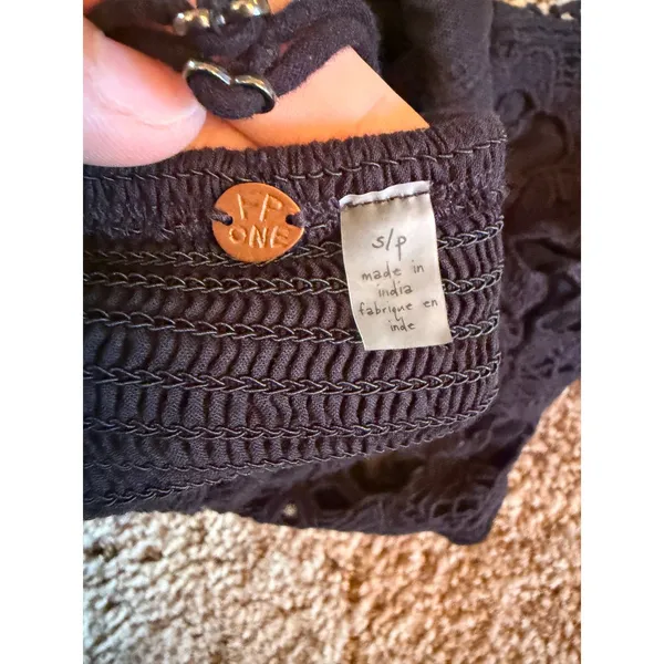 Free People FP One Ilektra Bralette Black Lace Crop Top Boho Strappy Cami - Image 8
