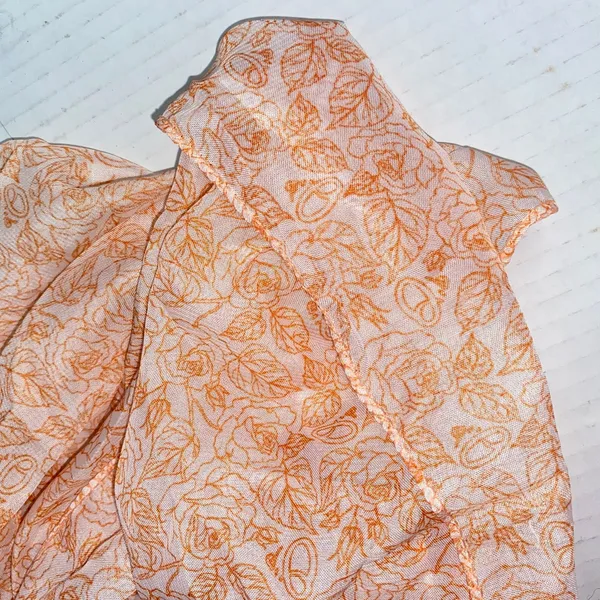 NWT Baltimore Orioles MLB Mother's Day orange White Floral Infinity Scarf Womens - Image 4