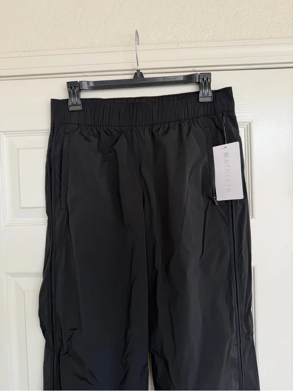 Athleta Pantalon Rise Pants NWT Black Size Small S Windbreaker Water Proof - Image 2