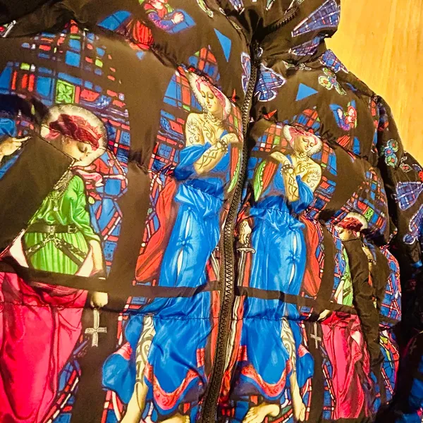 Current Mood Dolls Kill Stained Glass Puffer Jacket- Medium- Excellent Condition - Image 4