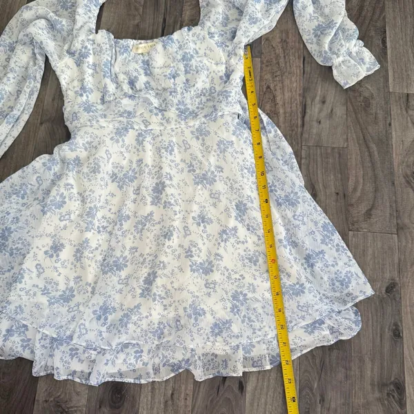 Princess Polly Thirty Thirty Coquette Cottagecore Floral Chiffon Babydoll Dress Small - Image 5