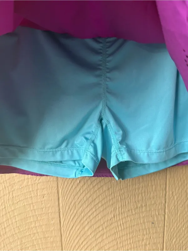 Hind Purple Mini Skort with Aqua Liner - Image 2