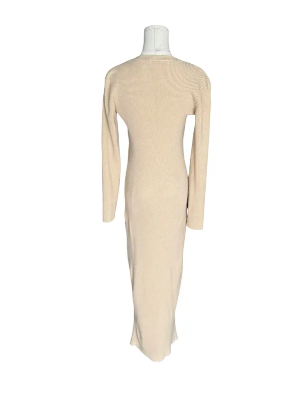 Lioness - Opulence Maxi Sweater Dress Cream Beige Sz S - Image 5