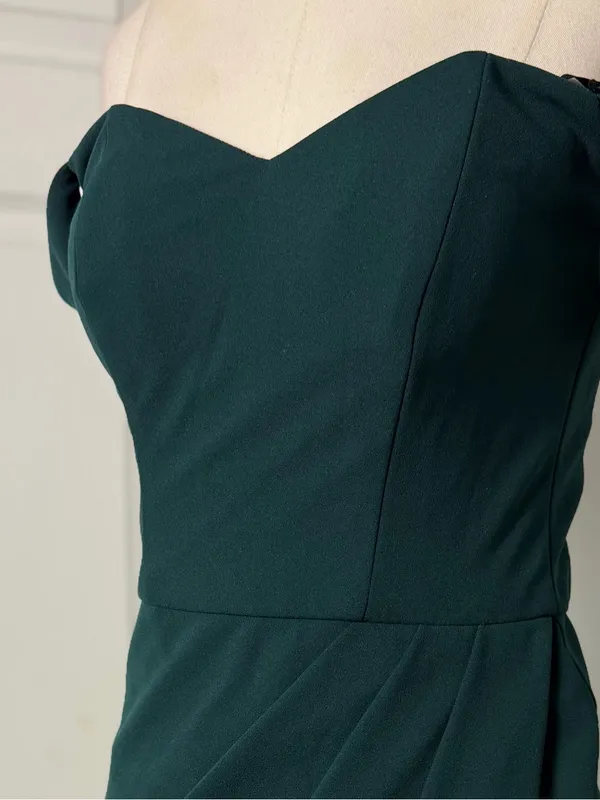 BHLDN Rossi Crepe Emerald Gown - Image 7