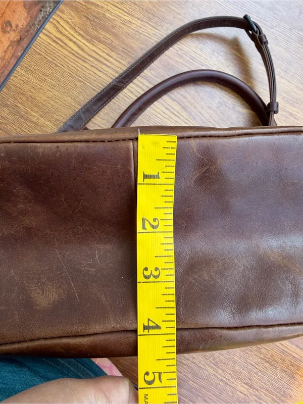 Frye Melissa Leather Convertible Hobo Crossbody Shoulder Bag Brown - Image 5