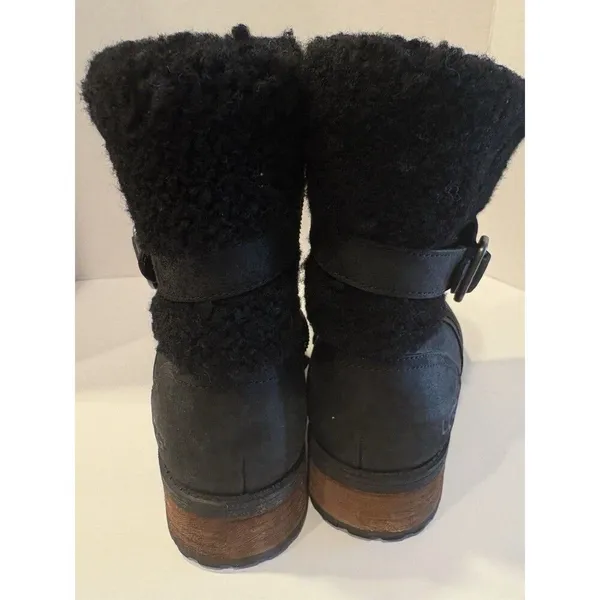 Ugg Blayre II Shearling Cuff Bootie Black Suede Size 8.5 - Image 4