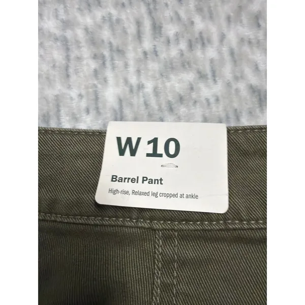 Alpine Design Womens Barrel Pant Vintage Olive High Rise 10 Relaxed Cropped - Image 7