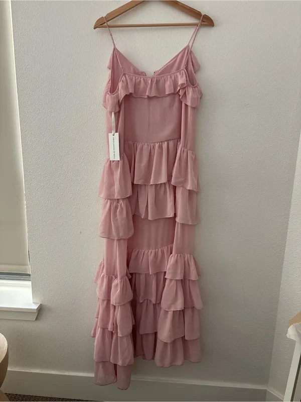Torn by Ronny kobo pink tiered ruffle dress new nwt - Image 6