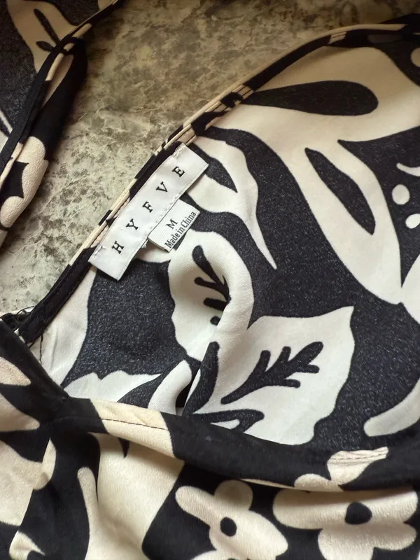 HYFVE black and cream botanical-print Romper - Image 3