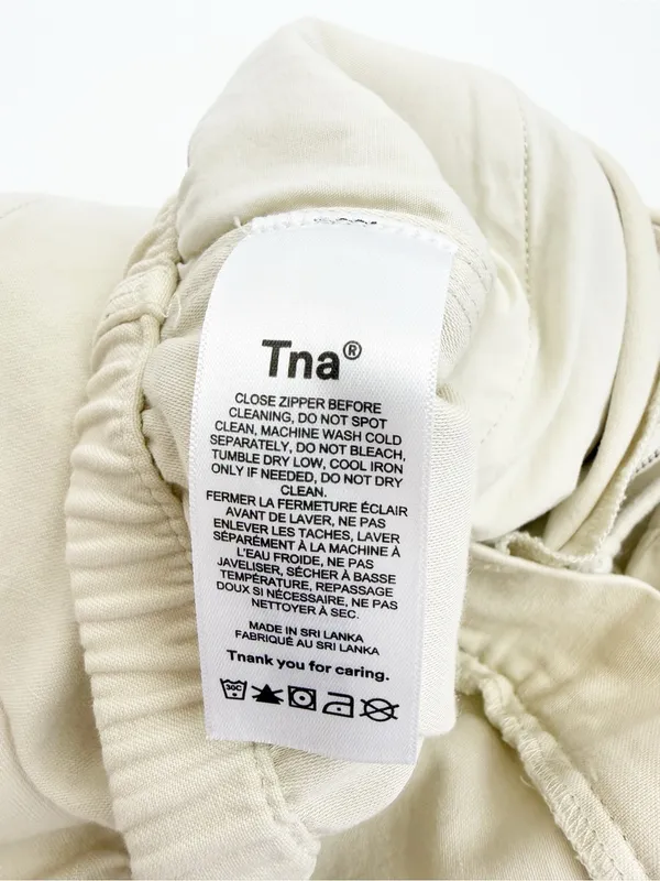 Tna X Aritzia Cache Cargo Parachute Pant Darted Barrel Beige Jogger Cotton - Image 16