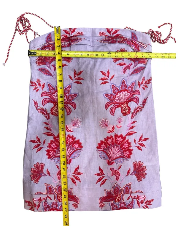 Farm Rio Porcelain Garden Linen Sleeveless Lavender Floral Embroidery Dress S M - Image 10